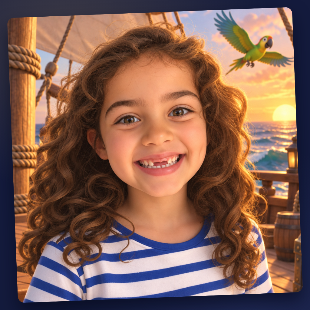 La photo d’une petite fille qui sourit, telle qu’un parent l’envoie